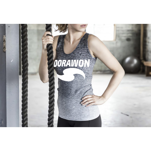 DORAWON, Débardeur FITNESS, gris