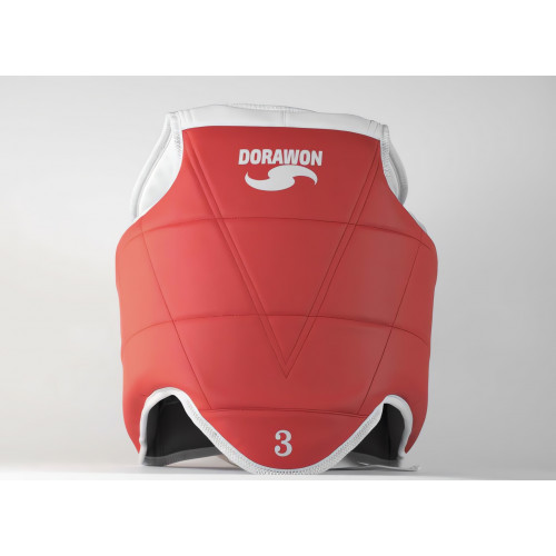 DORAWON, Plastron de taekwondo BUSAN taille 2, rouge et bleu