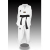 DORAWON, Dobok taekwondo brodé LUXURY enfant taille 140 cm, col blanc