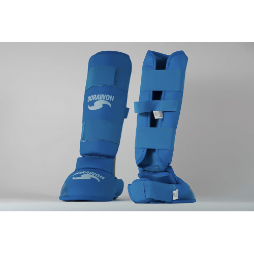 DORAWON, Protège tibias et pieds pour karaté TOKYO taille XL, bleu