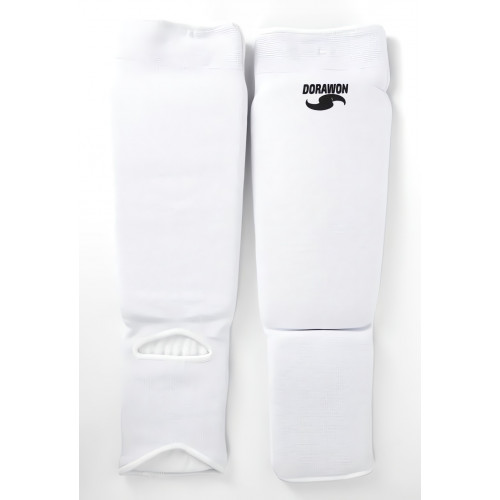 DORAWON, Protège tibias et pieds JAKARTA taille L, blanc