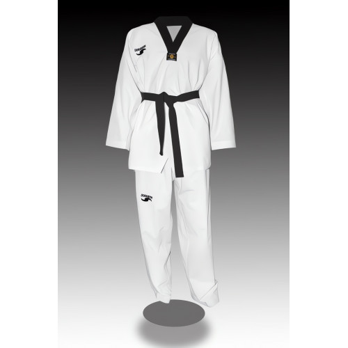 DORAWON, Dobok taekwondo brodé PREMIUM, col noir