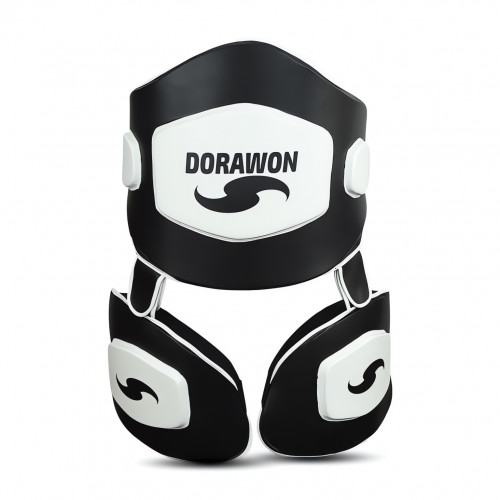 DORAWON, Bouclier de protection sparring LAMPANG, blanc et noir