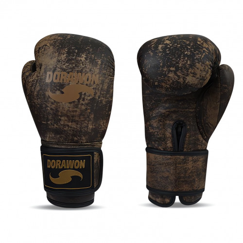 DORAWON, Gants de boxe cuir competition VINTAGE, marron