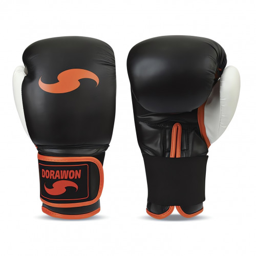 DORAWON, Gants de boxe BELLFAST, noir et orange - 1Fight1