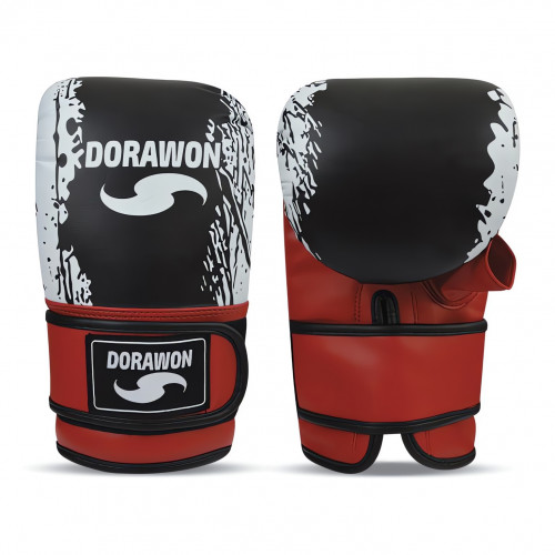 DORAWON, Gants sac de frappe READING, blanc et rouge