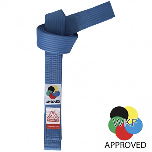 Ceinture bleue de karaté KAPPA SPARTA, WKF approuvé