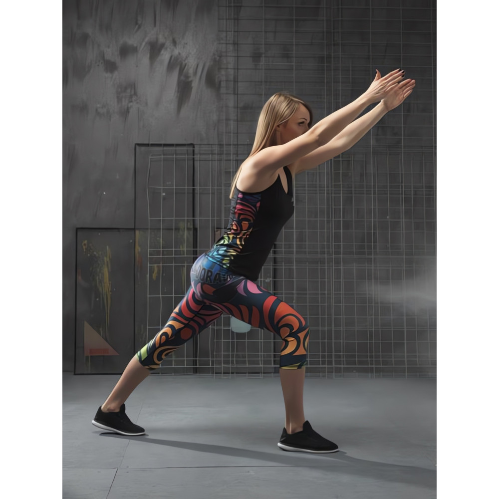 Legging 3/4 sport femme MOSAIQUE, par DORAWON - 1Fight1