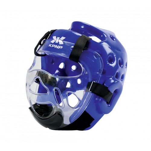 KPNP, Casque à bulle de taekwondo KP MASK bleu, set modulable homologué WT