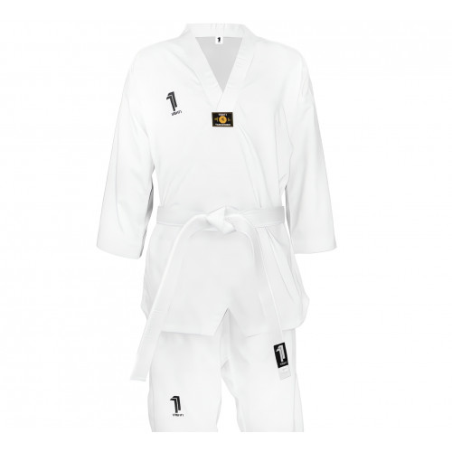 1FIGHT1, Dobok taekwondo brodé ELITE HANDISPORT, col blanc