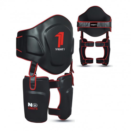 1FIGHT1, Bouclier de protection sparring CALIFORNIA, noir et rouge