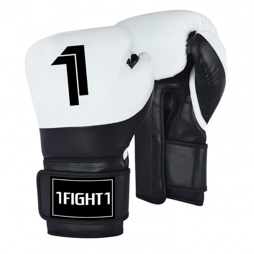 1FIGHT1, Gants de boxe BROOKLING, noir et blanc