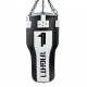 1FIGHT1, Sac de frappe professionnel LIMA taille 120 cm, noir et blanc