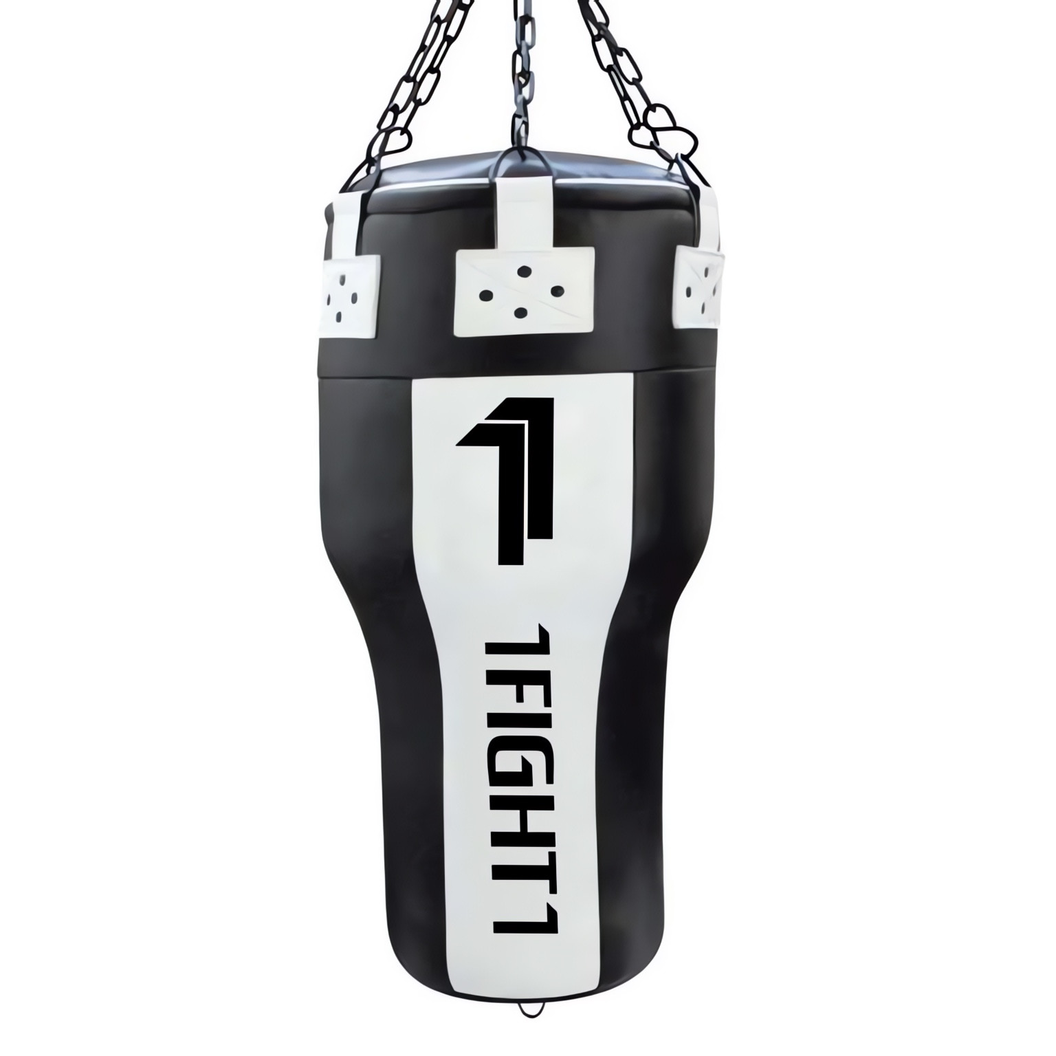 1FIGHT1, Sac de frappe professionnel BLACK, noir et blanc - 1Fight1