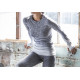 DORAWON, Top manches FITNESS, anthracite et gris
